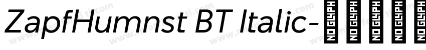 ZapfHumnst BT Italic字体转换